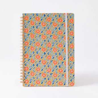 リングノート | A5 方眼 | 植物柄 | 友禅紙 GARDEN1 | 尚雅堂 尚雅堂