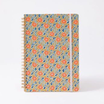 リングノート | A5 方眼 | 植物柄 | 友禅紙 GARDEN1 | 尚雅堂 尚雅堂