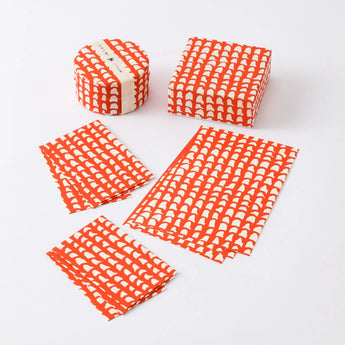 赤瓦柄4点セット | ポチ袋 はがき 小箱 ミニ茶缶 | 沖縄 シマノネ シマノネ