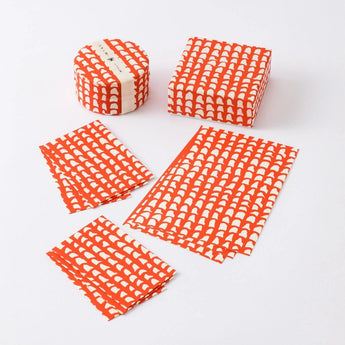 赤瓦柄4点セット | ポチ袋 はがき 小箱 ミニ茶缶 | 沖縄 シマノネ シマノネ