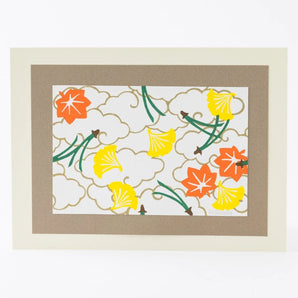 手摺り木版画 | 吹き寄せ | 原田裕子 作 | 京都 インテリアアート | 竹笹堂 竹笹堂