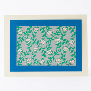 手摺り木版画 | 待宵草 (まつよいぐさ) | 原田裕子 作 | 京都 インテリアアート | 竹笹堂 竹笹堂