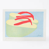 手摺り木版画 | 京都時間 ぽっくり | 加藤光穂 作 | 京都 インテリアアート | 竹笹堂 竹笹堂