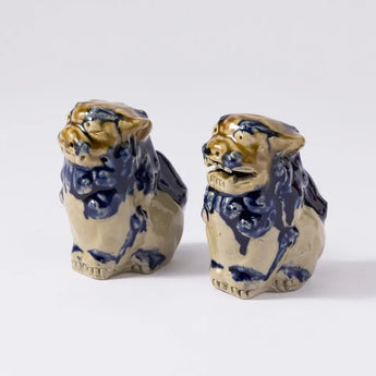 ミニシーサー ペアセット | 陶器 置物 | 沖縄 湧田陶器 湧田陶器