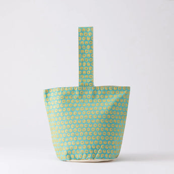 ワンハンドル トートバッグ | シーサーミンタマー柄 コットン製 | 沖縄 シマノネ シマノネ