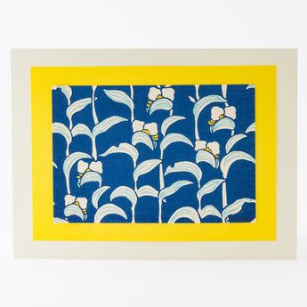 手摺り木版画 | 月草 (つゆぐさ) | 原田裕子 作 | 京都 インテリアアート | 竹笹堂 竹笹堂