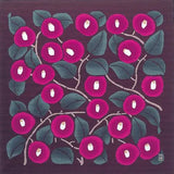 風呂敷 90cm｜竹久夢二 つばき アズキ / ホワイトグレー｜綿100％｜むす美 むす美