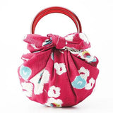 風呂敷バッグ 70cm リング付 | 梅柄 モダンガール｜オーガニックコットン｜むす美 むす美