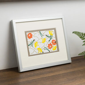 手摺り木版画 | 吹き寄せ | 原田裕子 作 | 京都 インテリアアート | 竹笹堂 竹笹堂