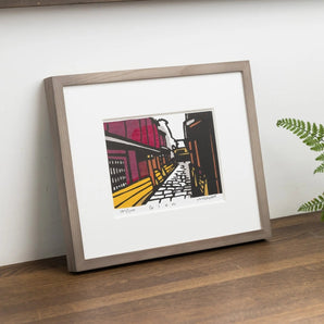 手摺り木版画 | 祇園（ぎおん）| 竹中健司 作 | 京都 インテリアアート | 竹笹堂 竹笹堂