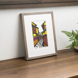 手摺り木版画 | 石塀小路（いしべこうじ）| 竹中健司 作 | 京都 インテリアアート | 竹笹堂 竹笹堂