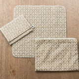 パイナップル青海波柄3点セット | ポケットティッシュケース フラットポーチ タオルハンカチ | 沖縄 シマノネ シマノネ