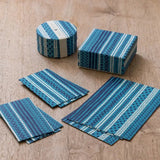 KASURI SHIMA柄4点セット | ポチ袋 はがき 小箱  ミニ茶缶 | 沖縄 シマノネ シマノネ