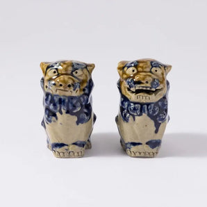 ミニシーサー ペアセット | 陶器 置物 | 沖縄 湧田陶器 湧田陶器