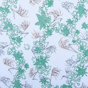 手捺染 手ぬぐい | 楓と芒柄 | 甕覗色 / 丁子色 | 綿 (特岡生地) | 京都 都もだん 都もだん