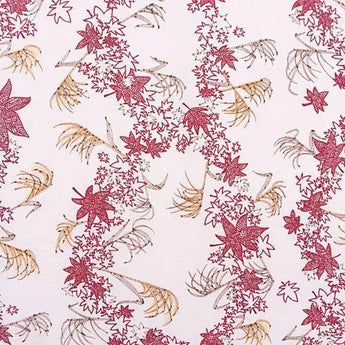 手捺染 手ぬぐい | 楓と芒柄 | 甕覗色 / 丁子色 | 綿 (特岡生地) | 京都 都もだん 都もだん