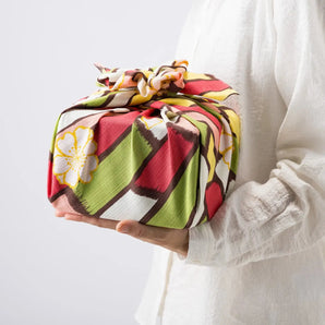 風呂敷バッグ 70cm リング付 | さくら柄 モダンガール｜オーガニックコットン｜むす美 むす美