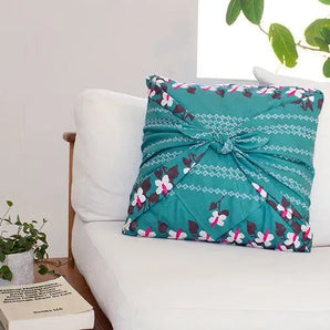 風呂敷 90cm｜竹久夢二 四葉とどくだみ グリーン｜綿100％｜むす美 むす美