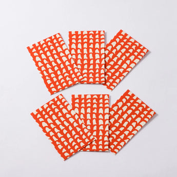 赤瓦柄4点セット | ポチ袋 はがき 小箱 ミニ茶缶 | 沖縄 シマノネ シマノネ