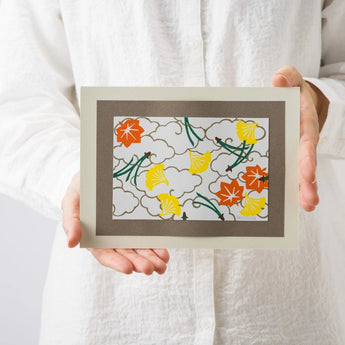 手摺り木版画 | 吹き寄せ | 原田裕子 作 | 京都 インテリアアート | 竹笹堂 竹笹堂