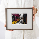 手摺り木版画 | 祇園（ぎおん）| 竹中健司 作 | 京都 インテリアアート | 竹笹堂 竹笹堂