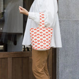 ワンハンドル トートバッグ | 吉祥ハイビスカス柄 コットン製 | 沖縄 シマノネ シマノネ