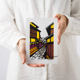 手摺り木版画 | 石塀小路（いしべこうじ）| 竹中健司 作 | 京都 インテリアアート | 竹笹堂 竹笹堂