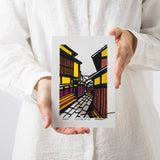 手摺り木版画 | 石塀小路（いしべこうじ）| 竹中健司 作 | 京都 インテリアアート | 竹笹堂 竹笹堂