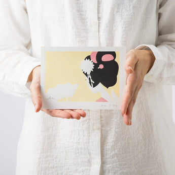 手摺り木版画 | 京都時間 舞妓 | 加藤光穂 作 | 京都 インテリアアート | 竹笹堂 竹笹堂