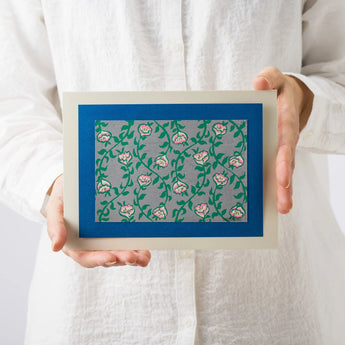 手摺り木版画 | 待宵草 (まつよいぐさ) | 原田裕子 作 | 京都 インテリアアート | 竹笹堂 竹笹堂