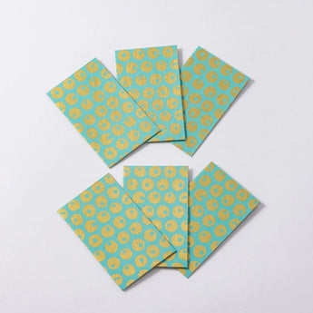 シーサーミンタマー柄4点セット | ポチ袋 はがき 小箱 ミニ茶缶 | 沖縄 シマノネ シマノネ