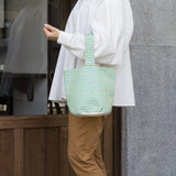 ワンハンドル トートバッグ | シーサーミンタマー柄 コットン製 | 沖縄 シマノネ シマノネ