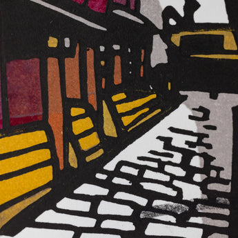 手摺り木版画 | 祇園（ぎおん）| 竹中健司 作 | 京都 インテリアアート | 竹笹堂 竹笹堂