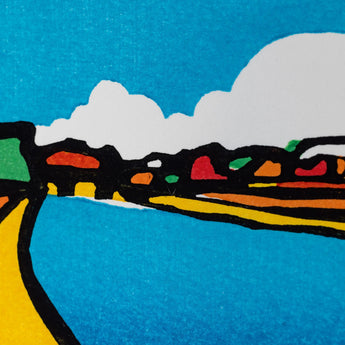 手摺り木版画 | 鴨川 | 竹中健司 作 | 京都 インテリアアート | 竹笹堂 竹笹堂