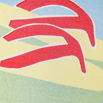 手摺り木版画 | 京都時間 ぽっくり | 加藤光穂 作 | 京都 インテリアアート | 竹笹堂 竹笹堂