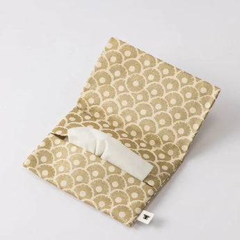 パイナップル青海波柄3点セット | ポケットティッシュケース フラットポーチ タオルハンカチ | 沖縄 シマノネ シマノネ