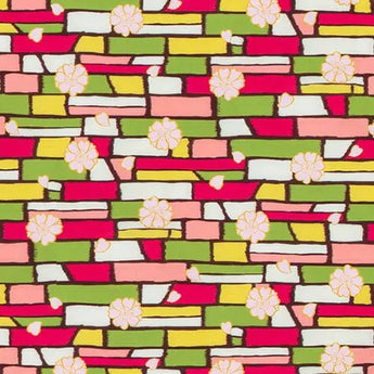 風呂敷バッグ 70cm リング付 | さくら柄 モダンガール｜オーガニックコットン｜むす美 むす美