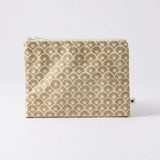 パイナップル青海波柄3点セット | ポケットティッシュケース フラットポーチ タオルハンカチ | 沖縄 シマノネ シマノネ