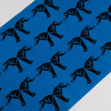 手ぬぐい｜綿100%｜コットン｜注染｜おじぎ部長 青 かまわぬ かまわぬ