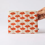 吉祥ハイビスカス柄3点セット | ポケットティッシュケース フラットポーチ タオルハンカチ | 沖縄 シマノネ シマノネ