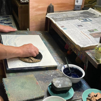 手摺り木版画 | 京都時間 舞妓 | 加藤光穂 作 | 京都 インテリアアート | 竹笹堂 竹笹堂