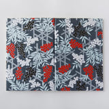 御朱印帳｜A5｜南天柄｜友禅紙 朱印帖 ダークグレー | 尚雅堂 尚雅堂