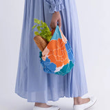 風呂敷 70cm｜牡丹柄 / ブルーグリーン｜アクアドロップ (はっ水加工) - Adeline Klam｜ポリエステル｜むす美 むす美