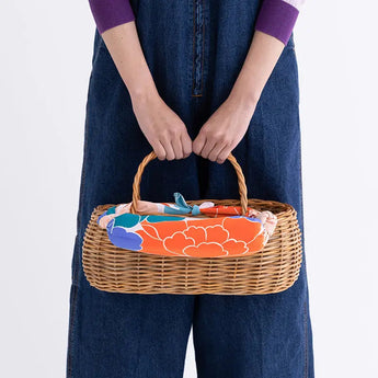 風呂敷 70cm｜牡丹柄 / ブルーグリーン｜アクアドロップ (はっ水加工) - Adeline Klam｜ポリエステル｜むす美 むす美