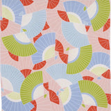 風呂敷 70cm｜扇子柄 / ピンク｜ひめむすびシリーズ - Adeline Klam｜オーガニックコットン｜むす美 むす美