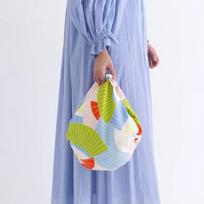 風呂敷 70cm｜扇子柄 / ピンク｜ひめむすびシリーズ - Adeline Klam｜オーガニックコットン｜むす美 むす美