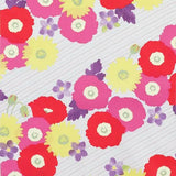 風呂敷 45cm｜こはれ フラワーストライプ グレー｜綿100％｜むす美 むす美