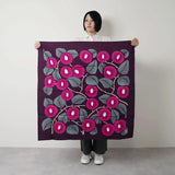 風呂敷 90cm｜竹久夢二 つばき アズキ / ホワイトグレー｜綿100％｜むす美 むす美