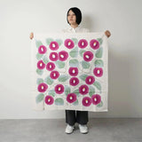 風呂敷 90cm｜竹久夢二 つばき アズキ / ホワイトグレー｜綿100％｜むす美 むす美