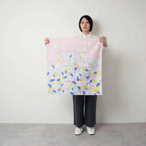 風呂敷 70cm｜シトラス柄 / ローズピンク｜ひめむすびシリーズ - Adeline Klam｜オーガニックコットン｜むす美 むす美